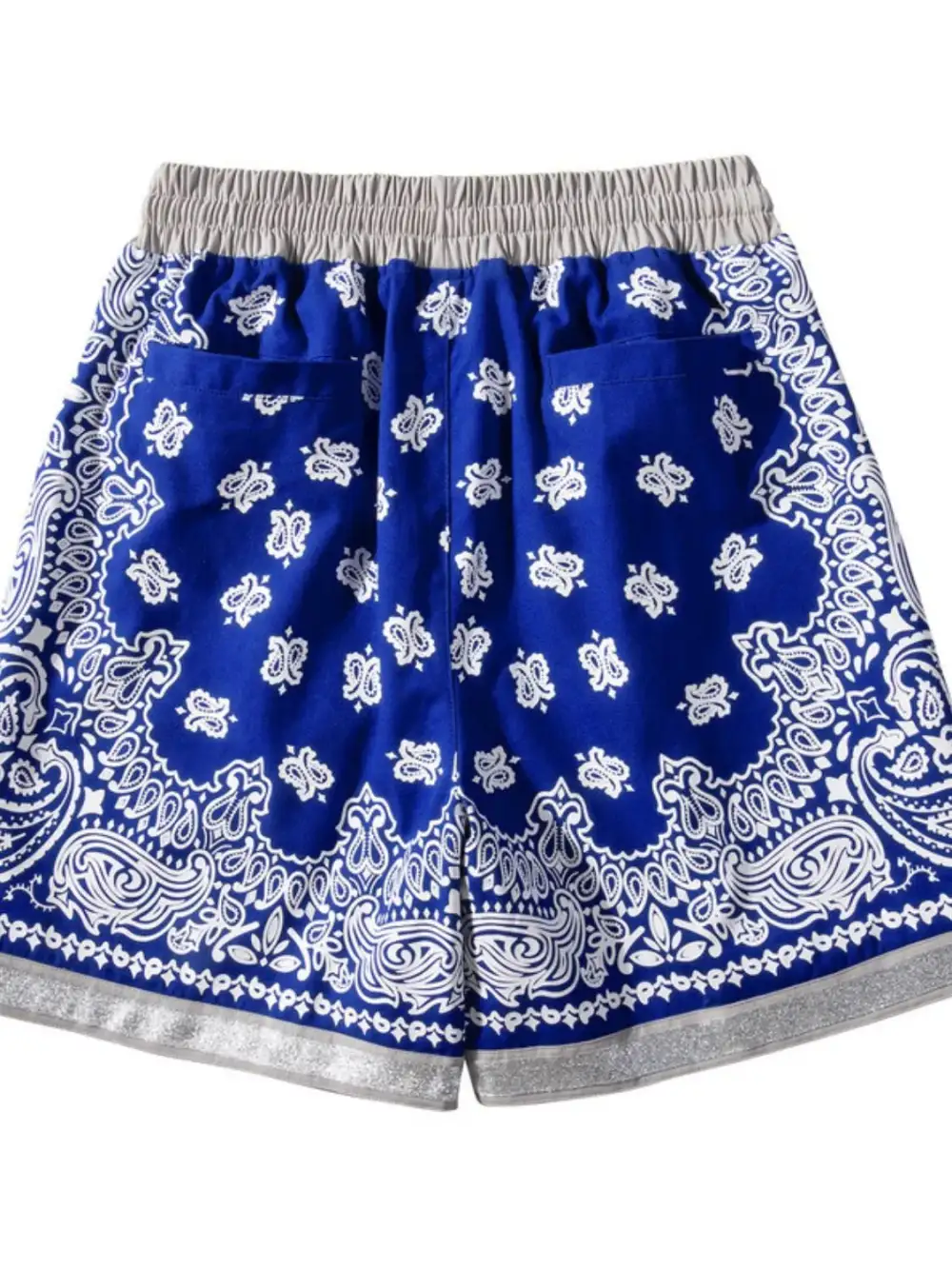 Layered Drawstring Cotton Blend Casual Shorts