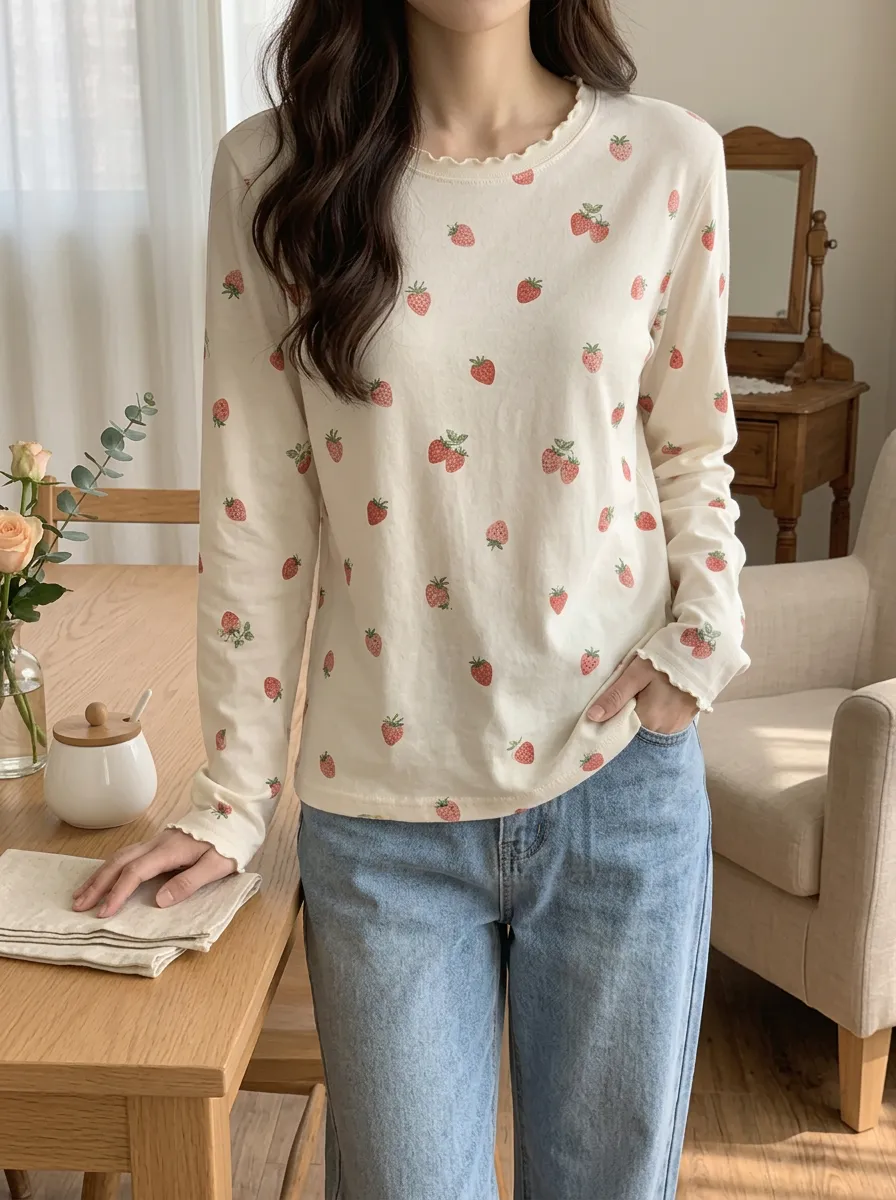 Women's Romantic Everyday Delicate Casual Long Sleeve T-Shirt