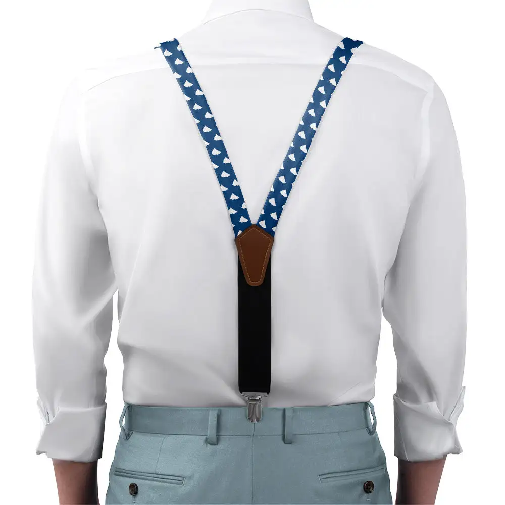 Contour Silhouette Motif Suspenders