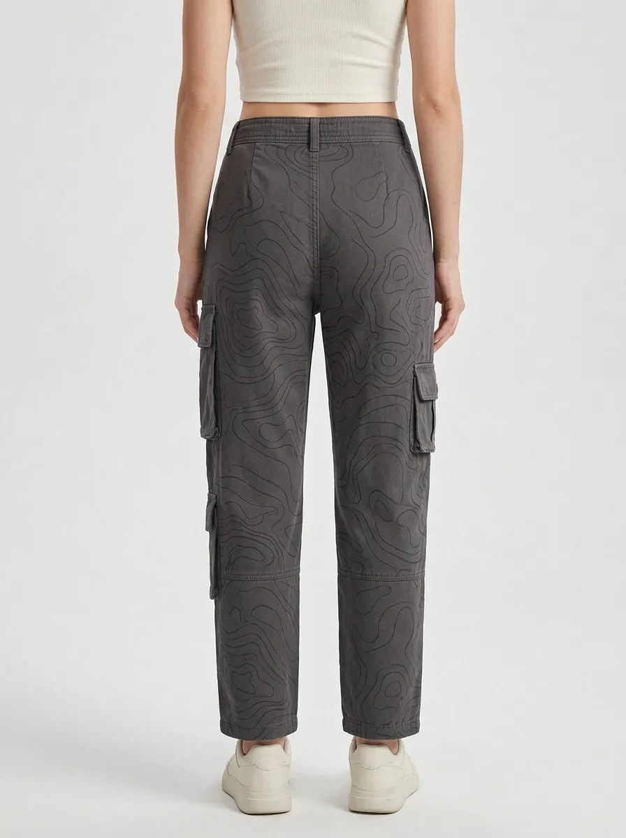 Minimal Design Women's Multi Pocket Cargo Pants