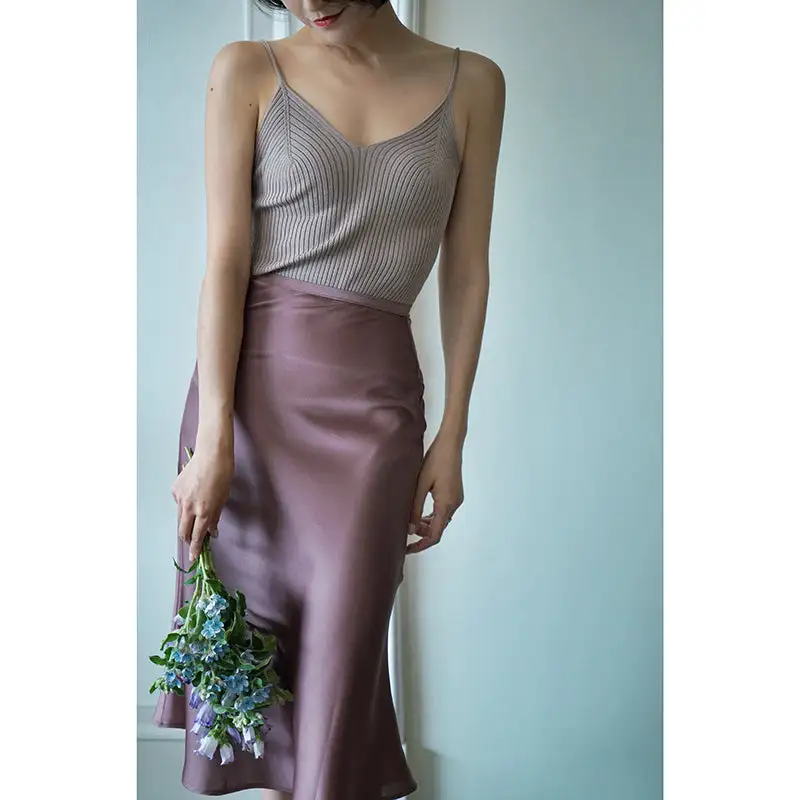 Practical Minimal Everyday Casual Polyester Skirt
