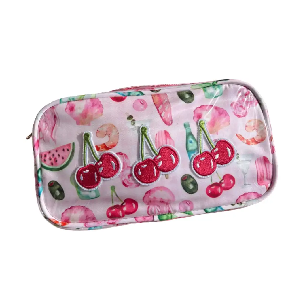 Cherry Spritz Pink Cosmetic Bag