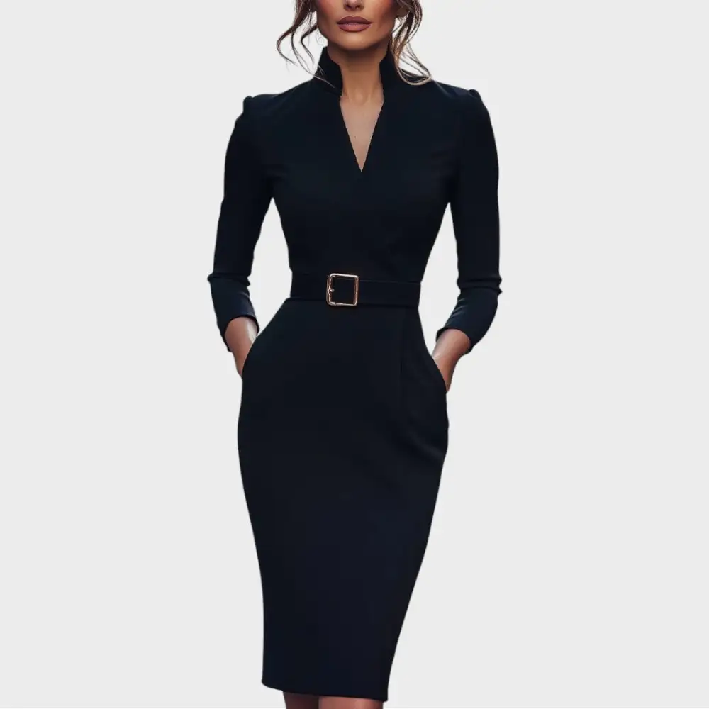 Relaxed Belted Everyday Midi Dress