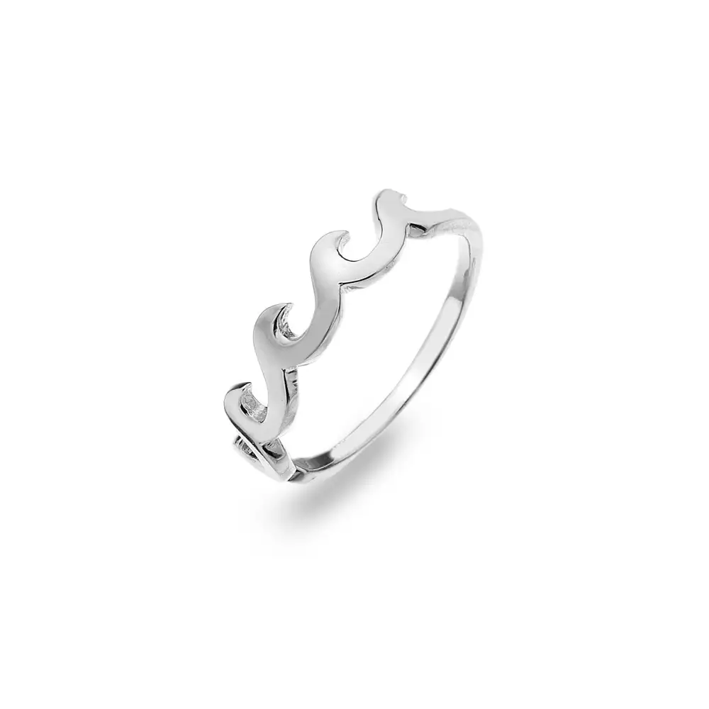 Modern Wave Wide Ring