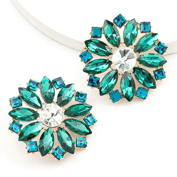 Rhinestone Snowflake Earrings