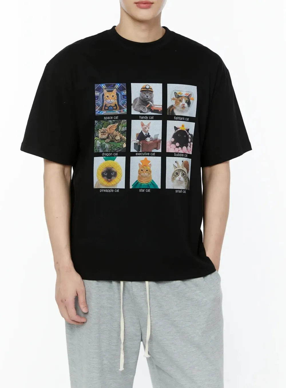 Men's Square Graphics Print T-Shirt