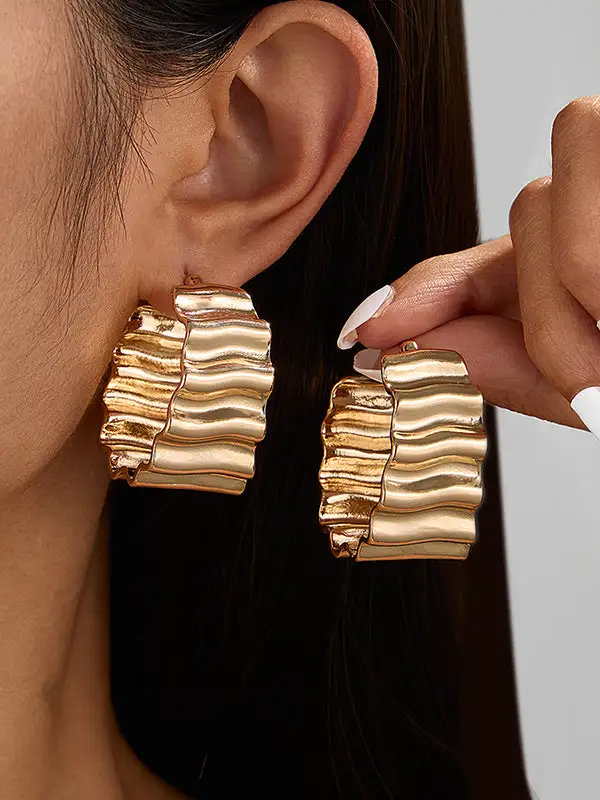 Modern Petal Drop Earrings