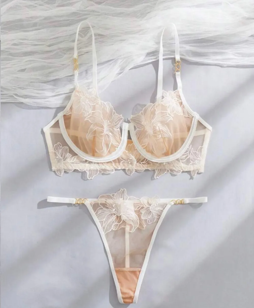 Classic Embroidered Lingerie Set