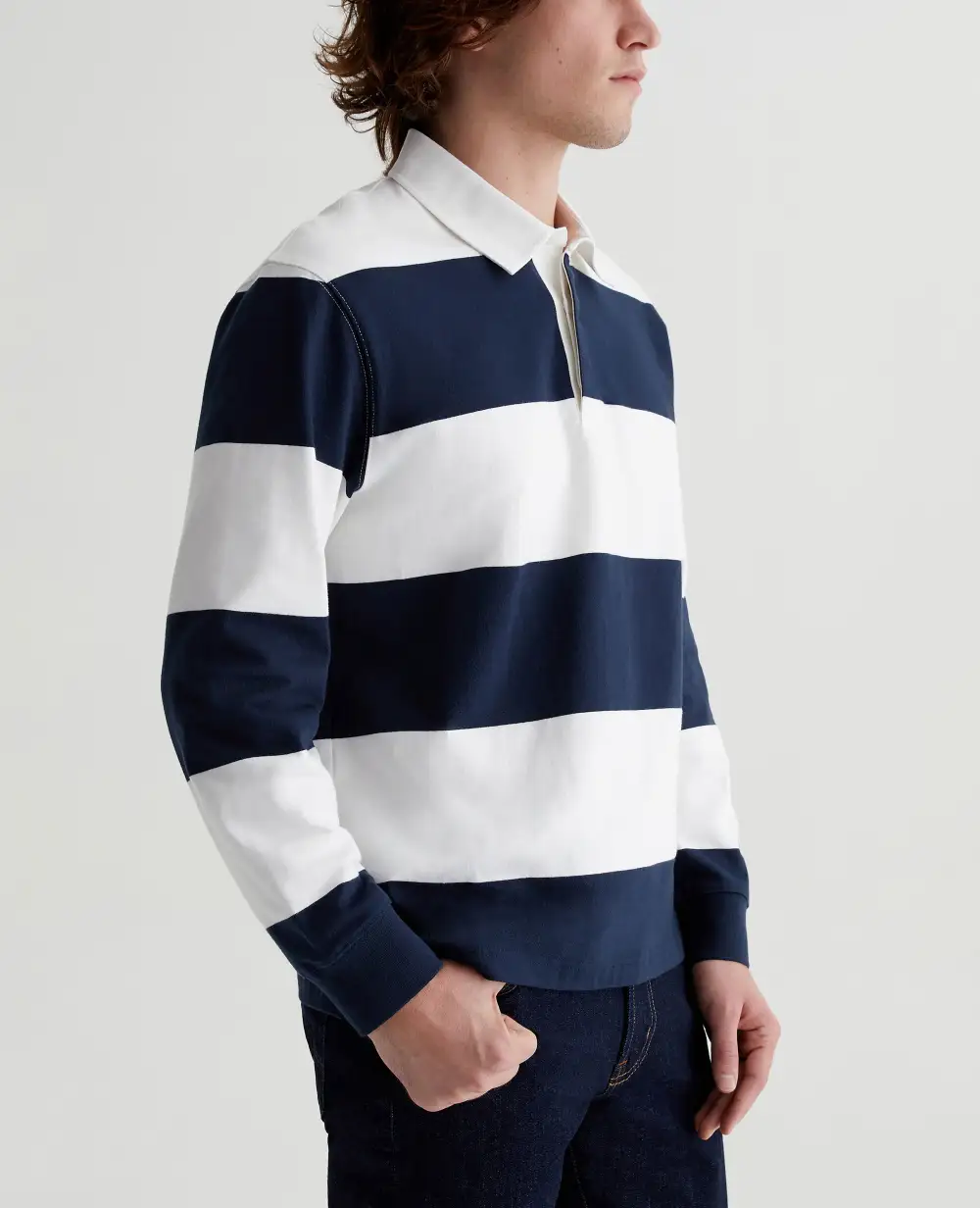 Men's Relaxed Fit Rugby Polo Shirt