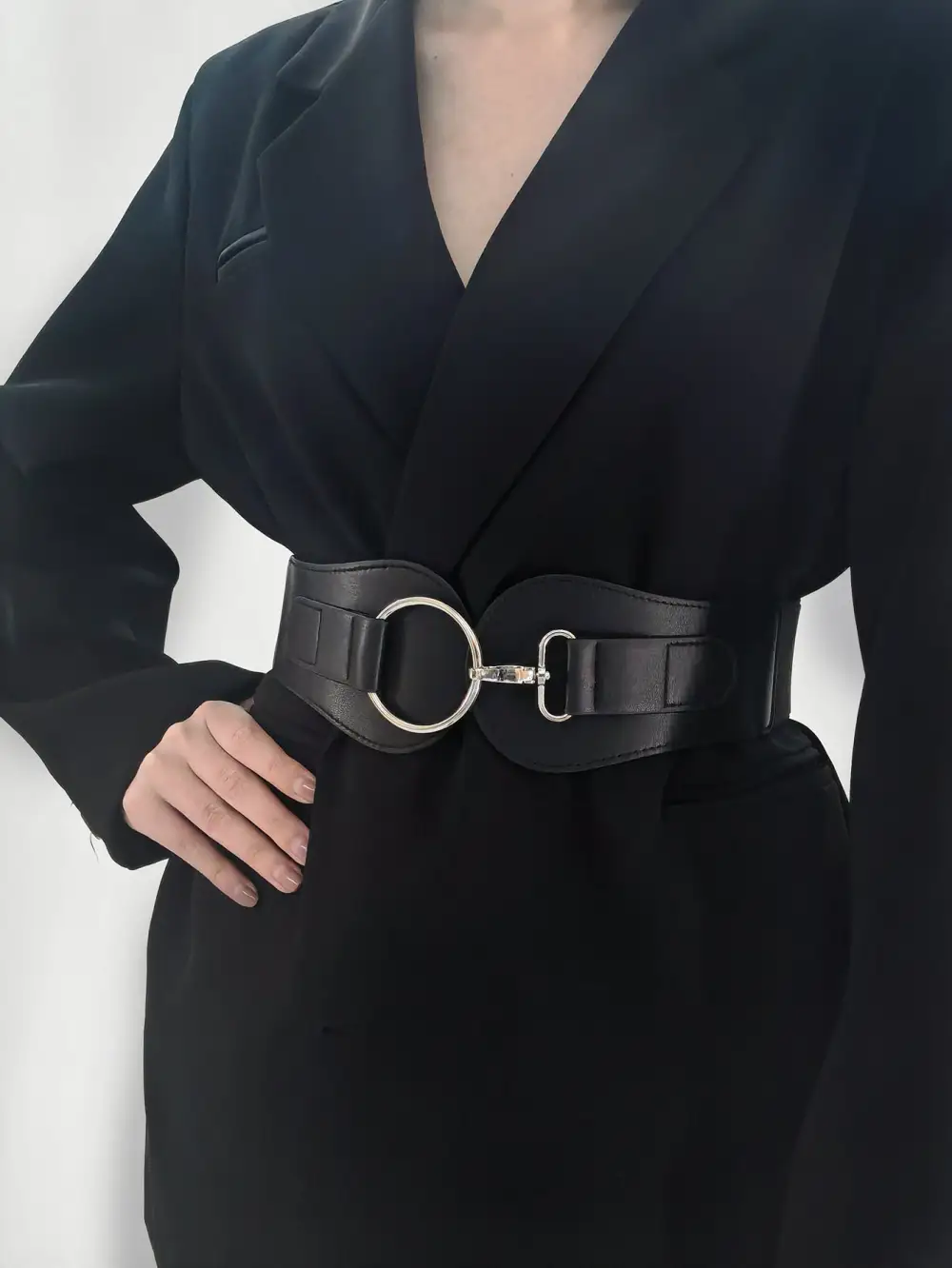 Classic PU Elastic Wide Belt