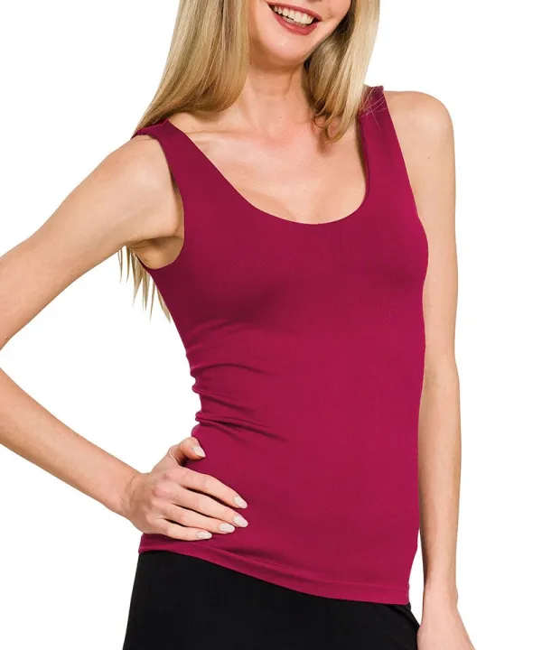 Scoop-Neck Slim Ribbed-Knit Tank Top