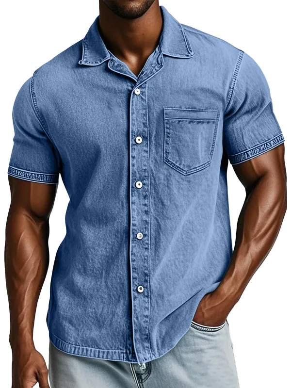 Everyday Short Sleeve Open Collar Shirt