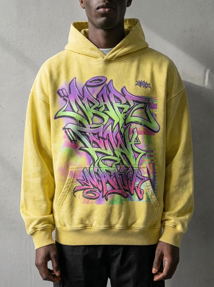 Unisex Contemporary Streetwear Graffiti Hoodie