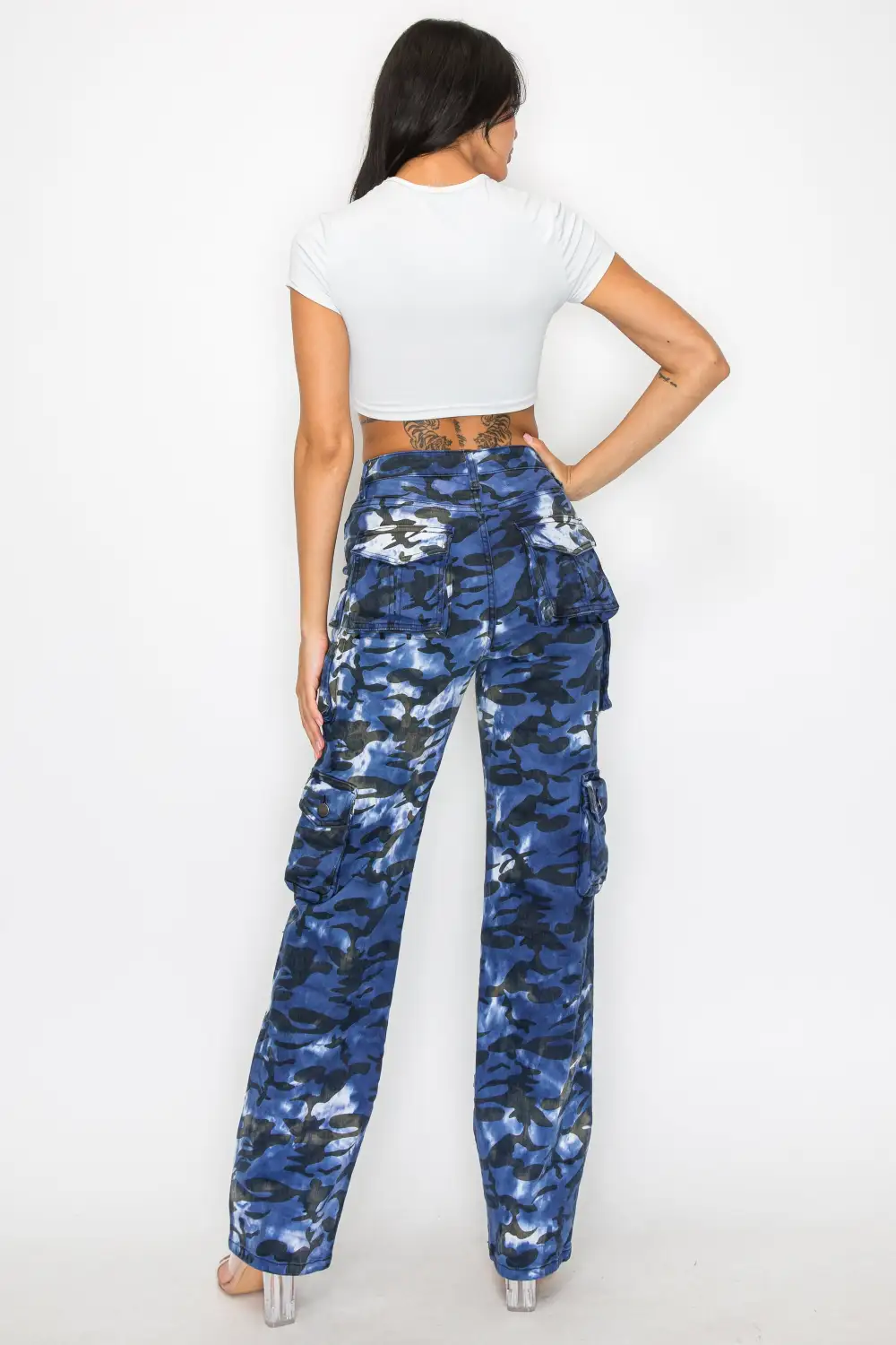 Mid-Rise Utility Cargo Pants