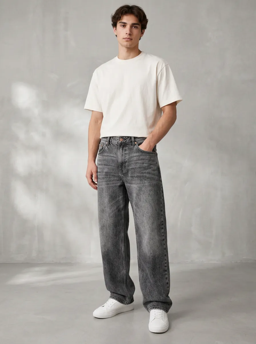 Straight Fit Relaxed Fit Men's Relaxed Denim Jeans