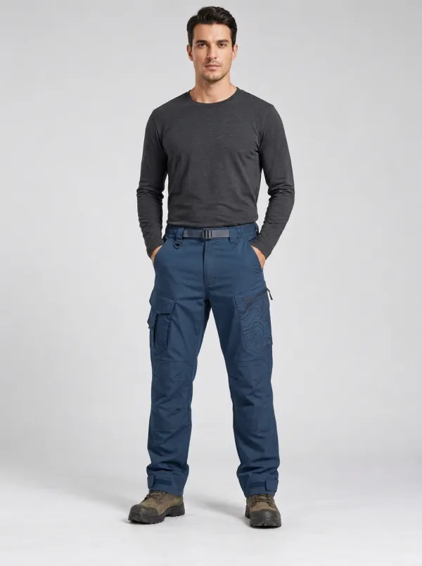 Men's Sage Green Topographic Tactical Cargo Pants