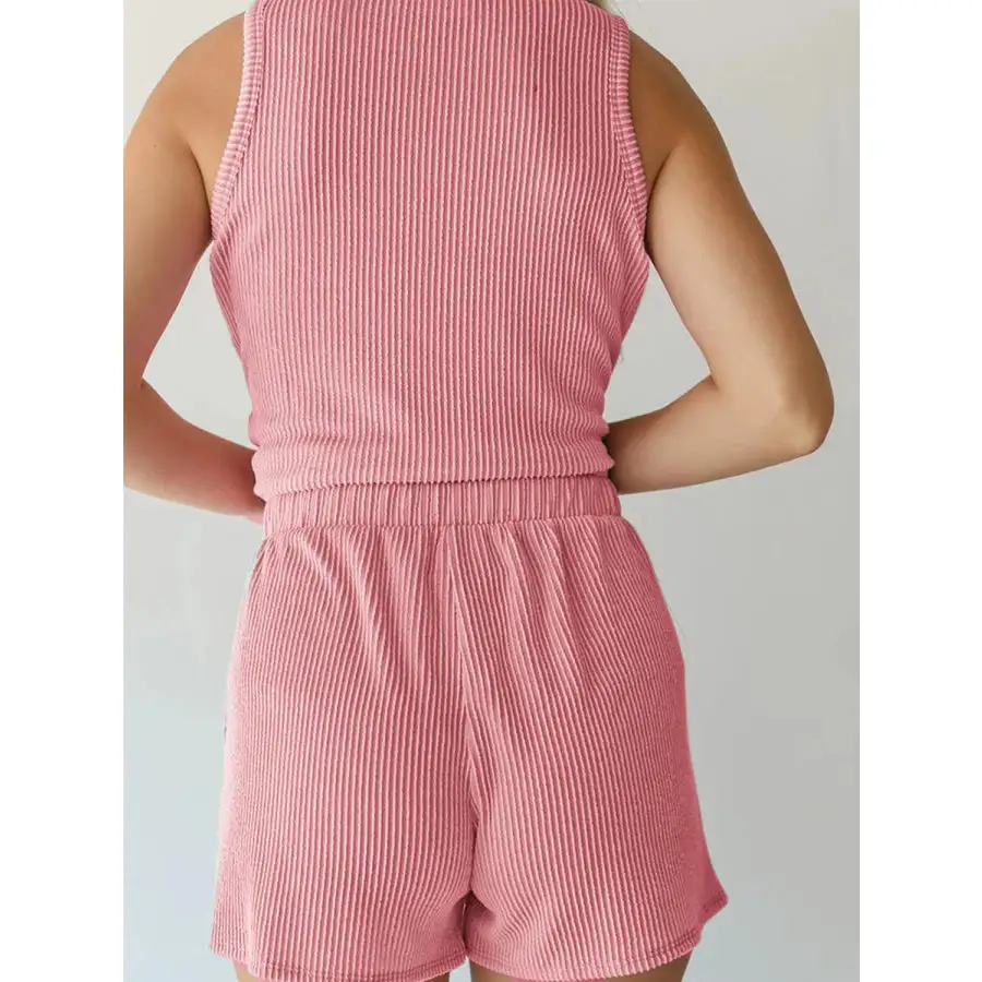 Everyday Round Neck Sleeveless Top and Shorts Set