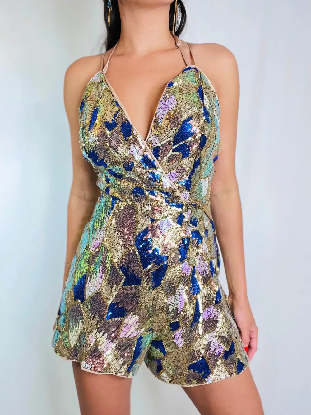 Relaxed Everyday Sequin Romper