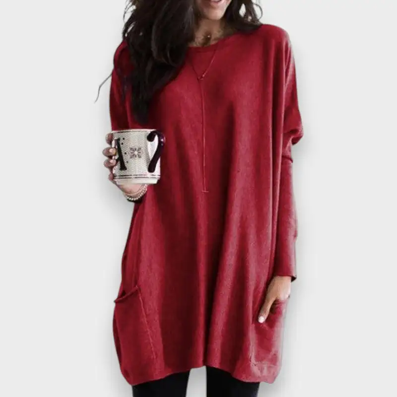 Pocket Detail Flowing Relaxed Casual Dress