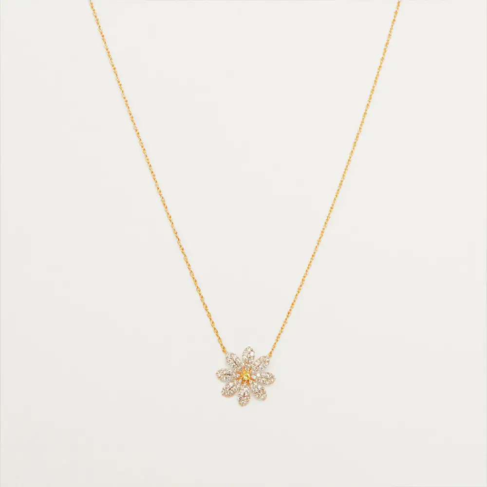 Diamond Sapphire Heart Necklace
