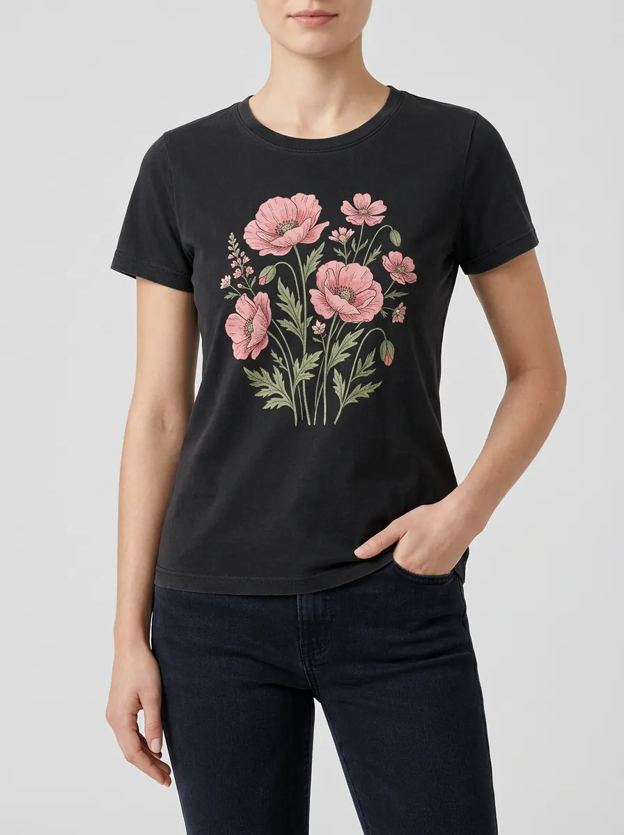 Relaxed Floral Botanical T Shirt
