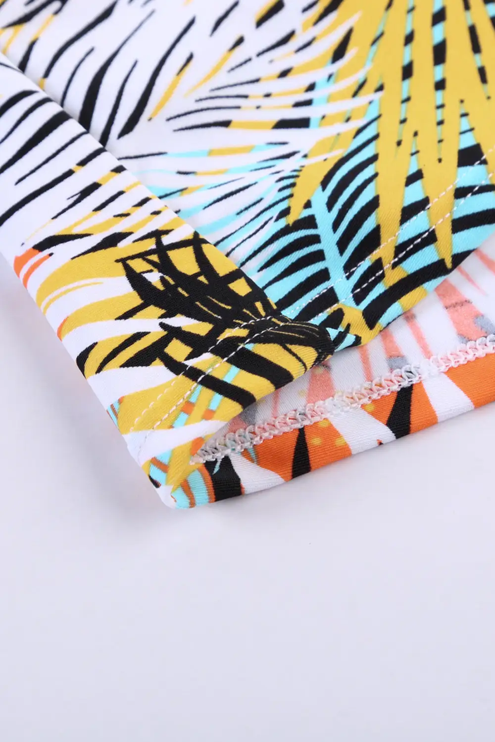 Swimwear Floral Printed Strappy Racerback Tankini Swim Top