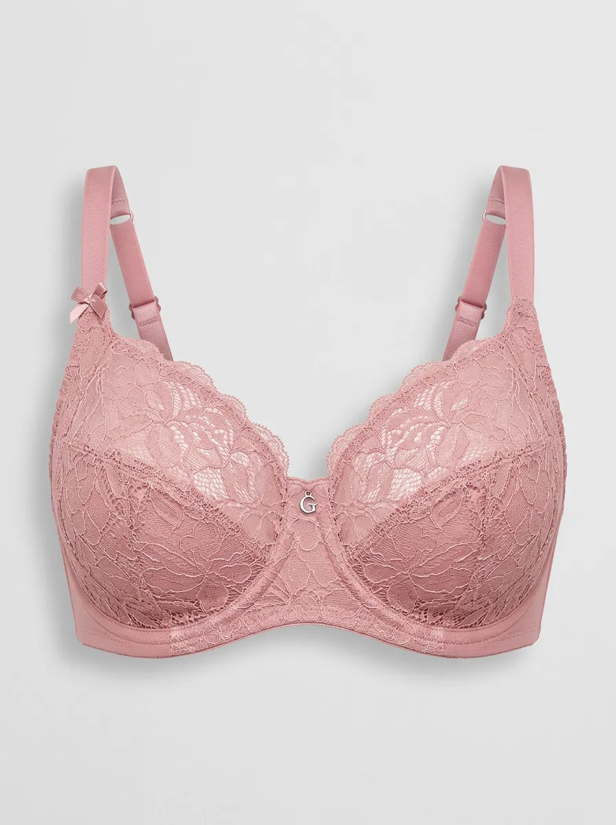 Women's Underwire Floral-Lace Scalloped-Edge Bow-Detail Bra