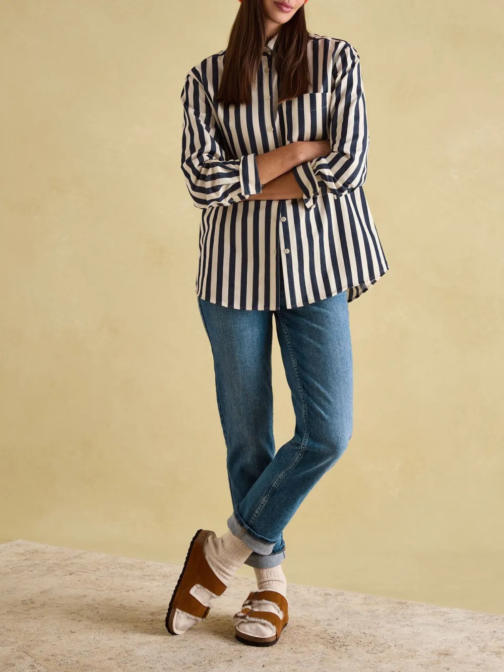 Daily Red & Cream Stripe Shirt
