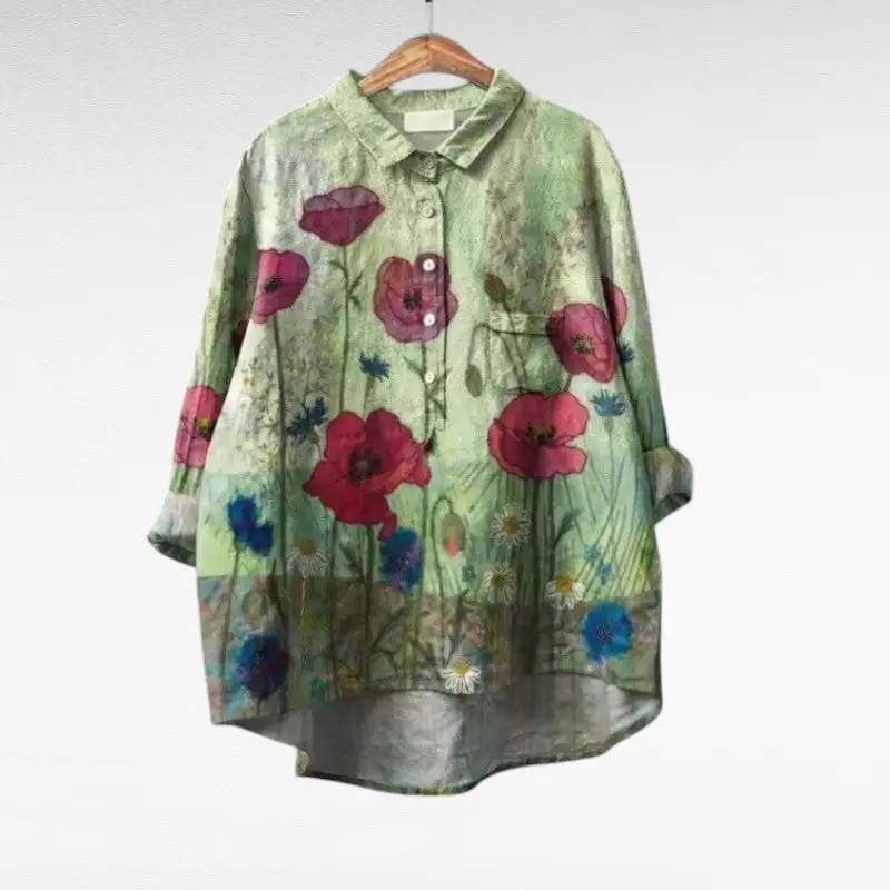 Open Weave Soft Tailored Blouse