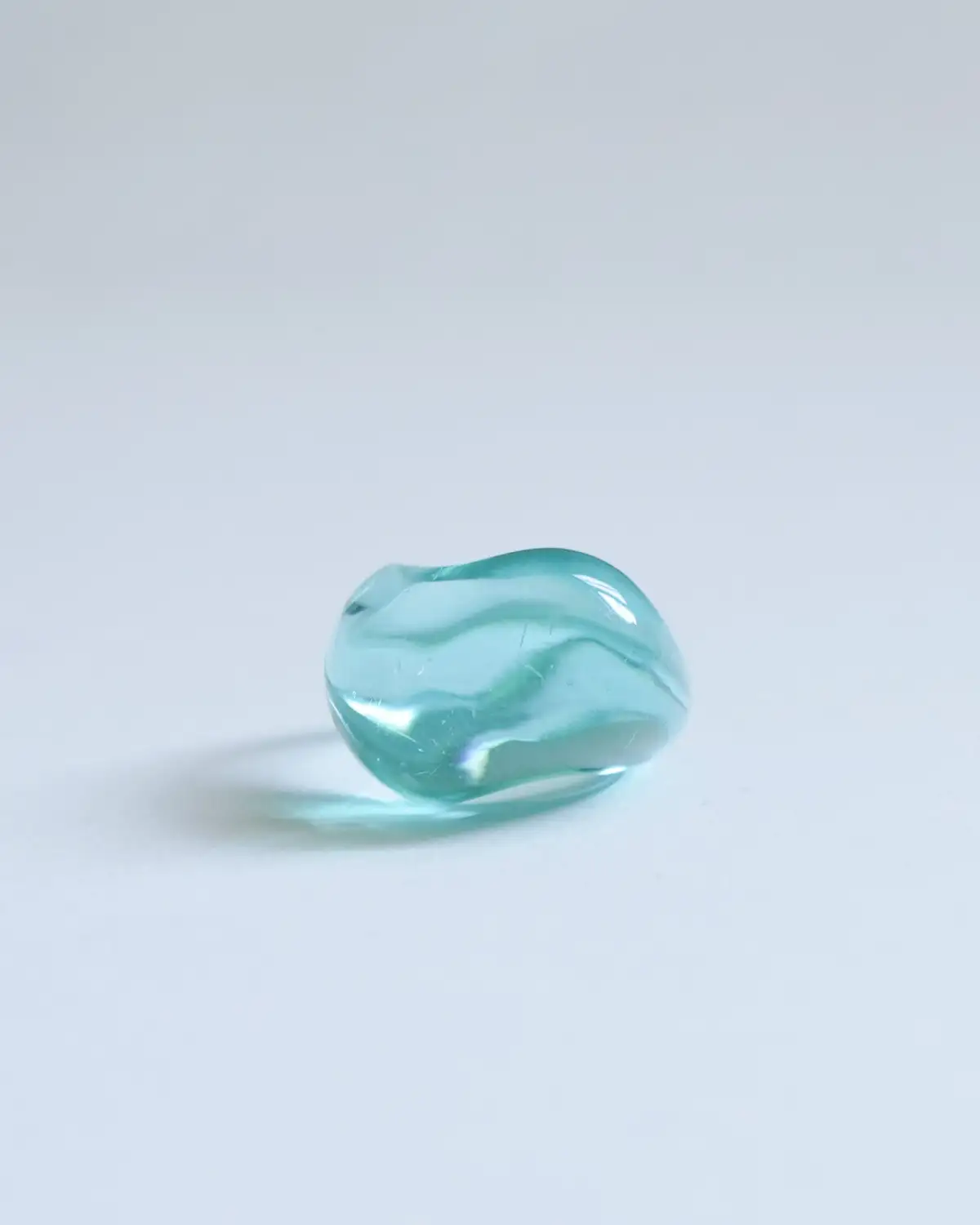 Crystal Glass Light Wavy Ring