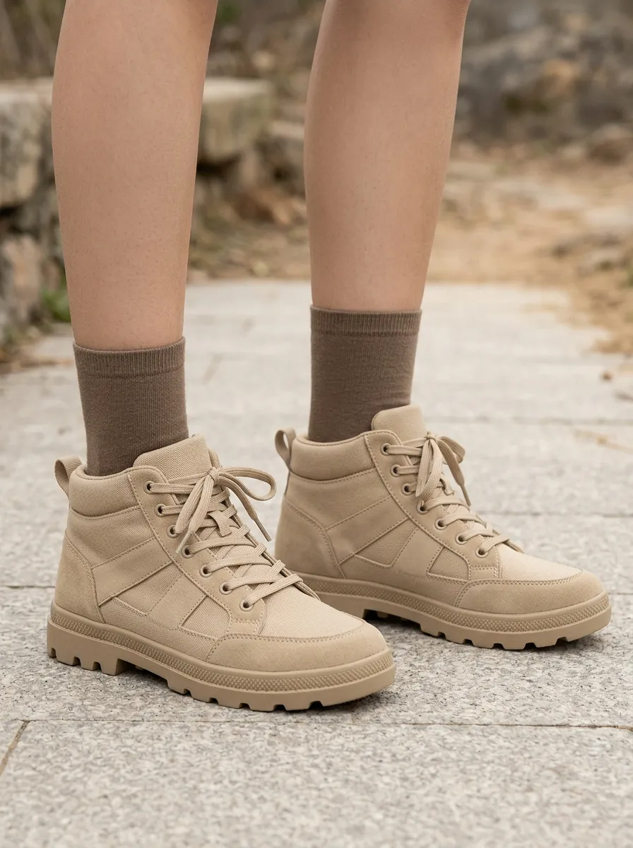 Trail Look Canvas Hiking Boots