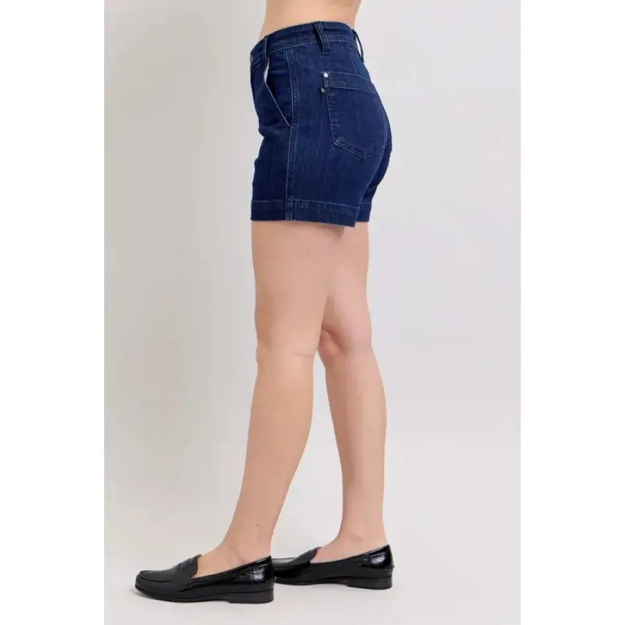 Full Size High Waist Denim Shorts Plus Size