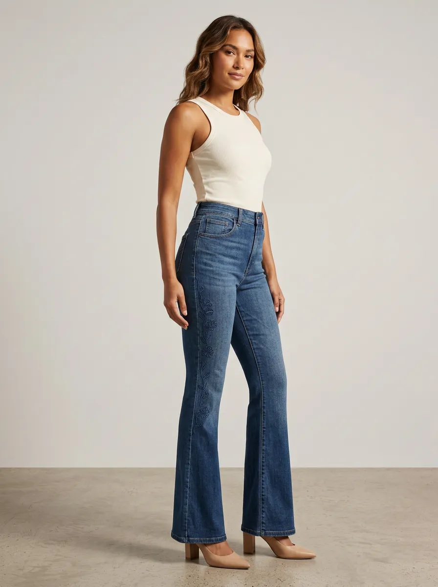 Women's Wide Leg Denim Jeans