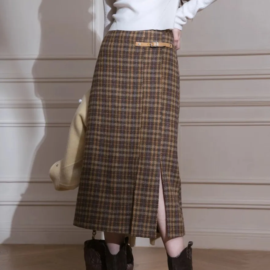 Effortless Wardrobe Everyday Casual Plaid Skirt