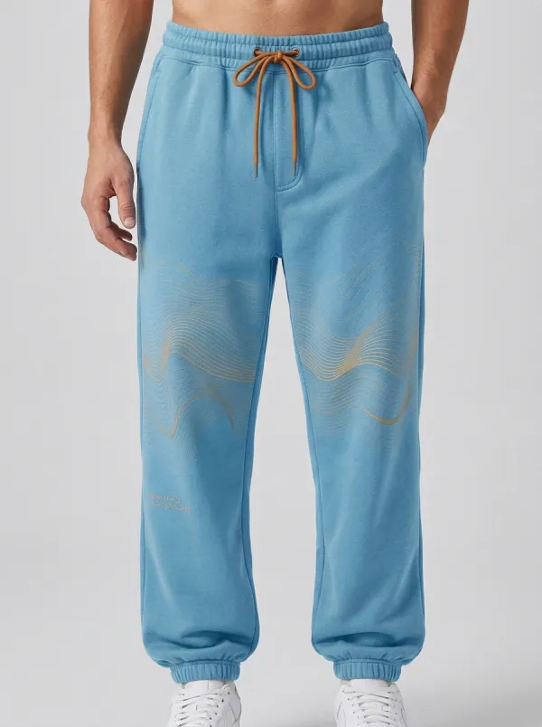 Unisex Topographic Contour Street Sweatpants