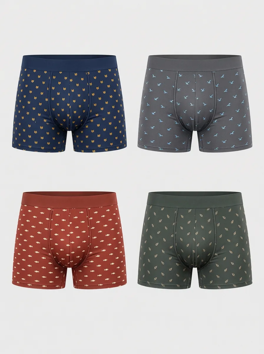 Men's Animal Nature Boxer Briefs 9-Pack