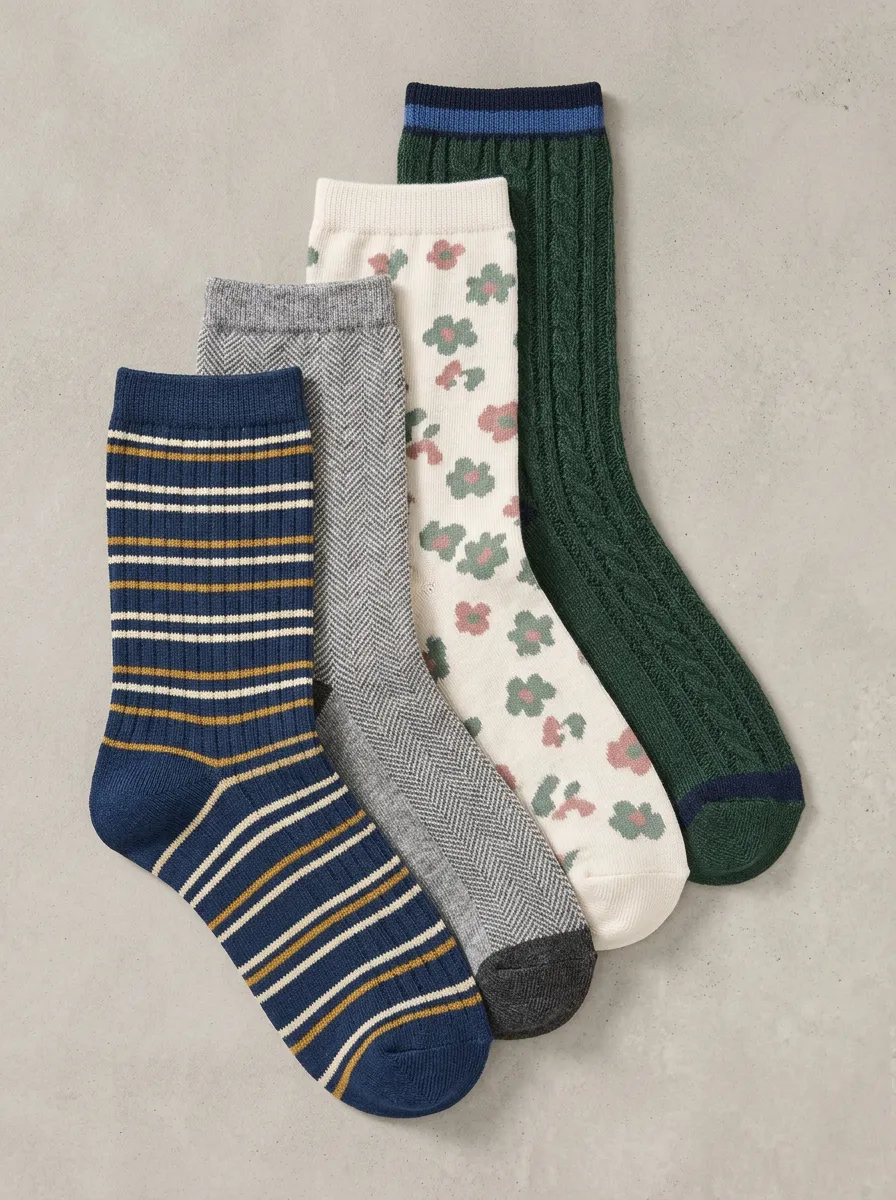 Women's Four Pair Casual Socks