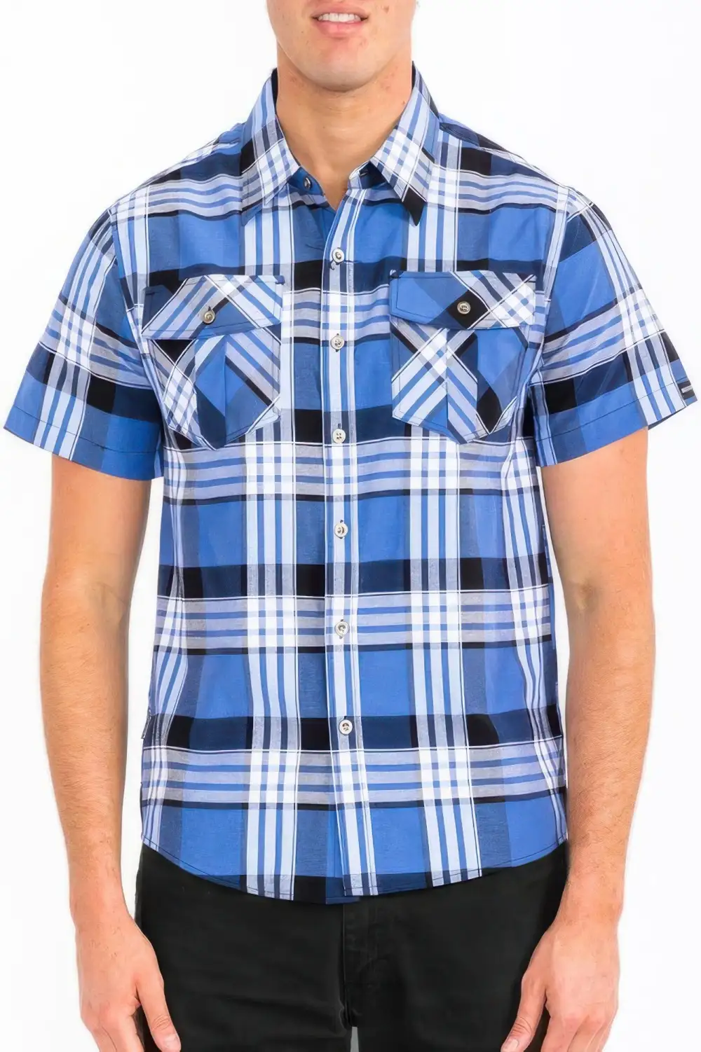 Men's Checkered Two Pocket Shirt