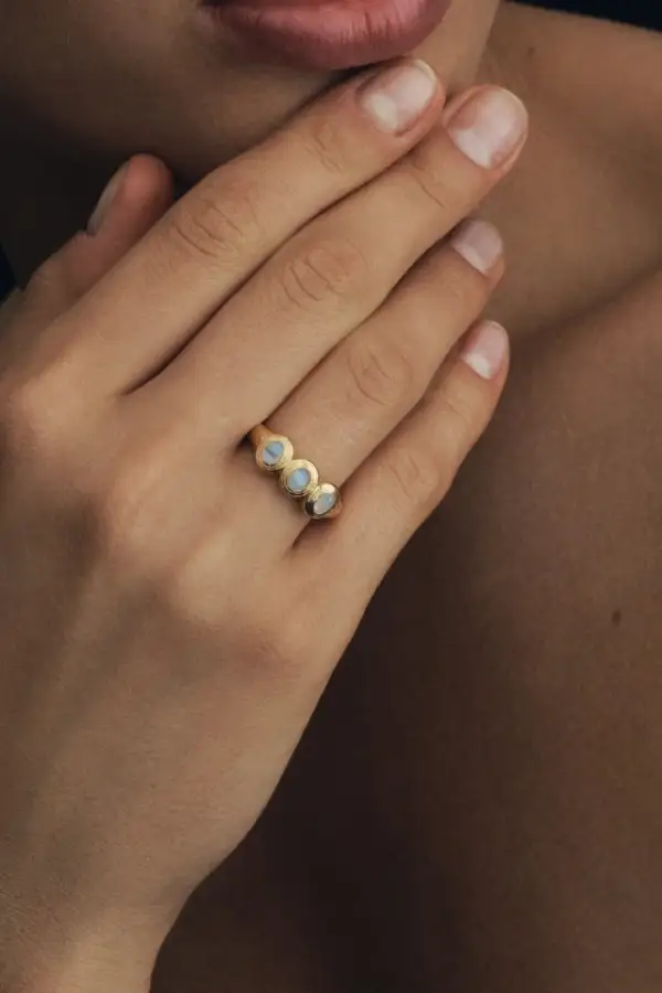 Agate Textured Ring