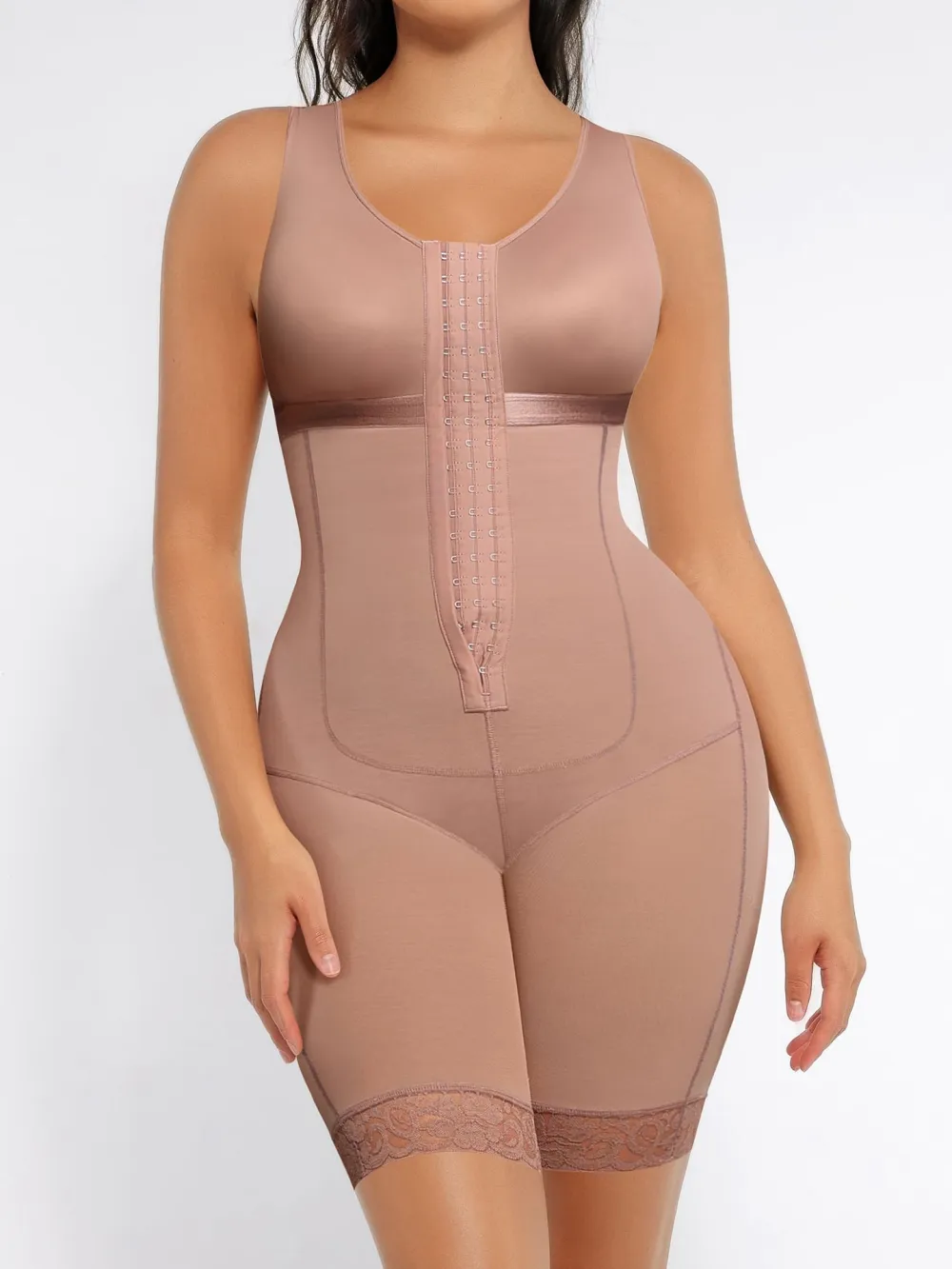Open Bust Supportive Shaping Bodysuit