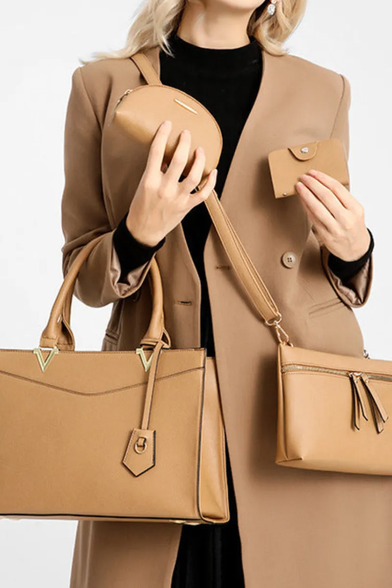 Large Capacity Four-Piece Handbag Set European Style 2025 Trend