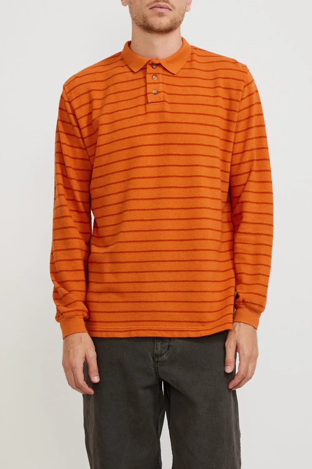 Loch Bay Polo Tangerine Stripe