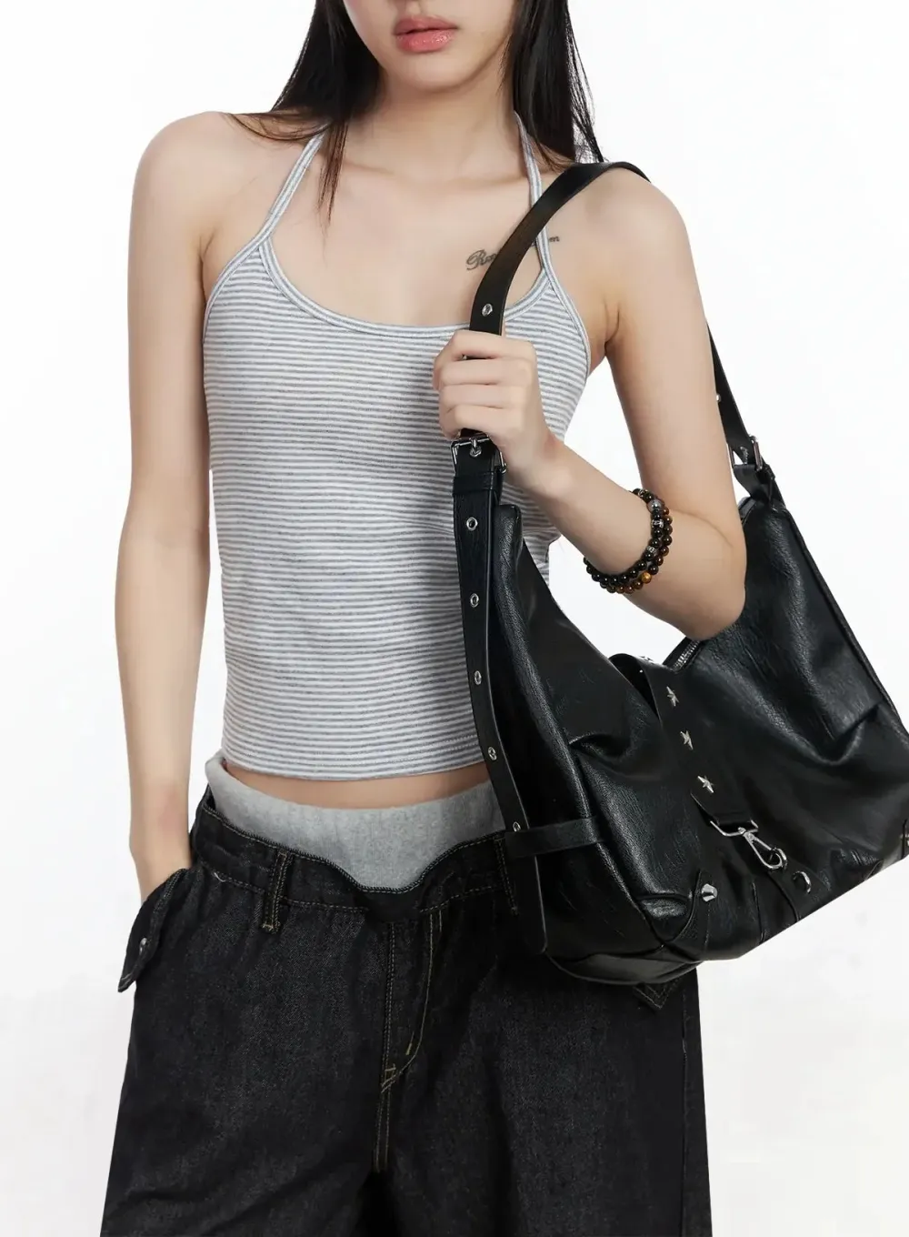 Striped Halter Tank Top