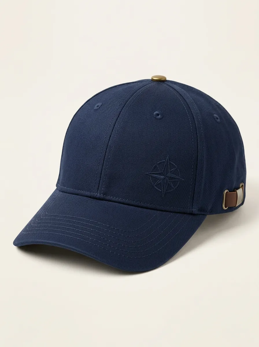 Contemporary Compass Embroidered Baseball Hat
