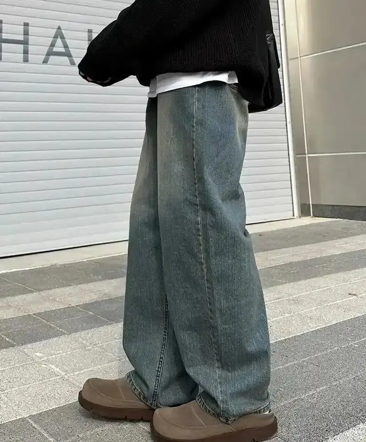 Classic Faded Straight Leg Jeans