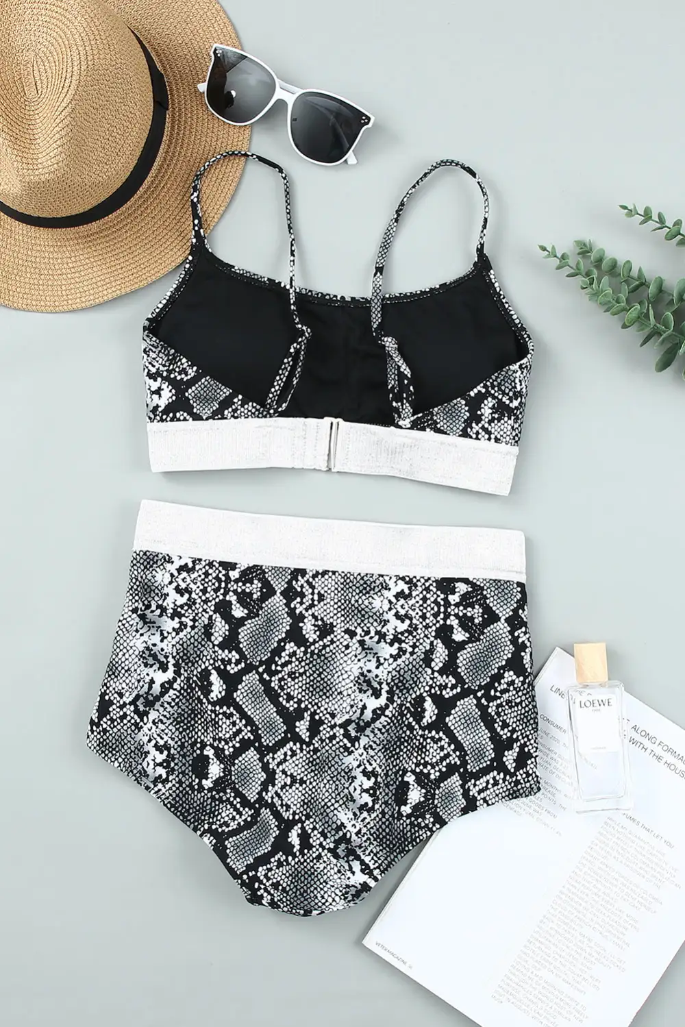 Swimwear Animal Print Two-piece High Waisted Bikini Set