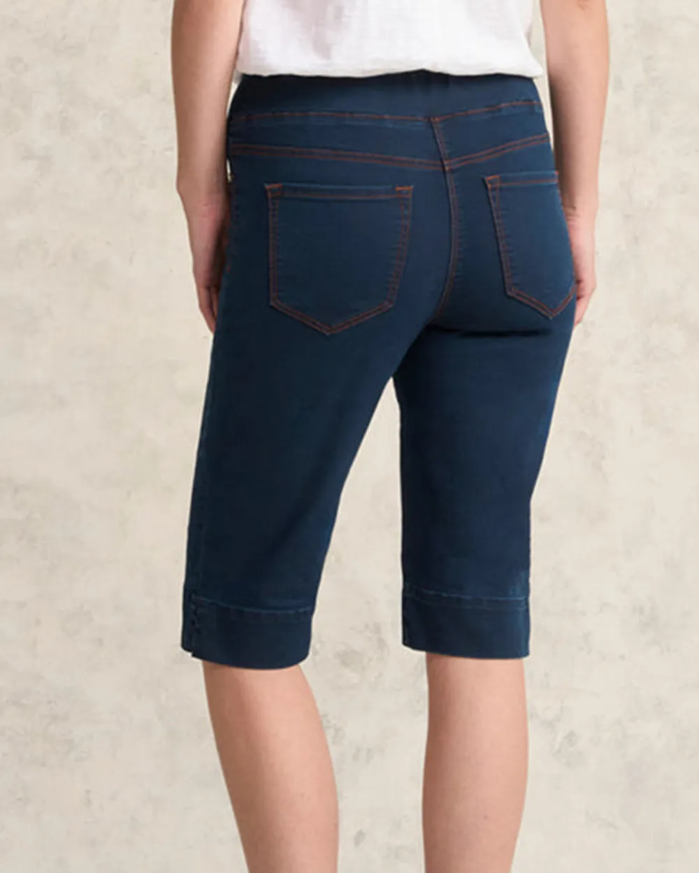 Denim Knee Length Shorts