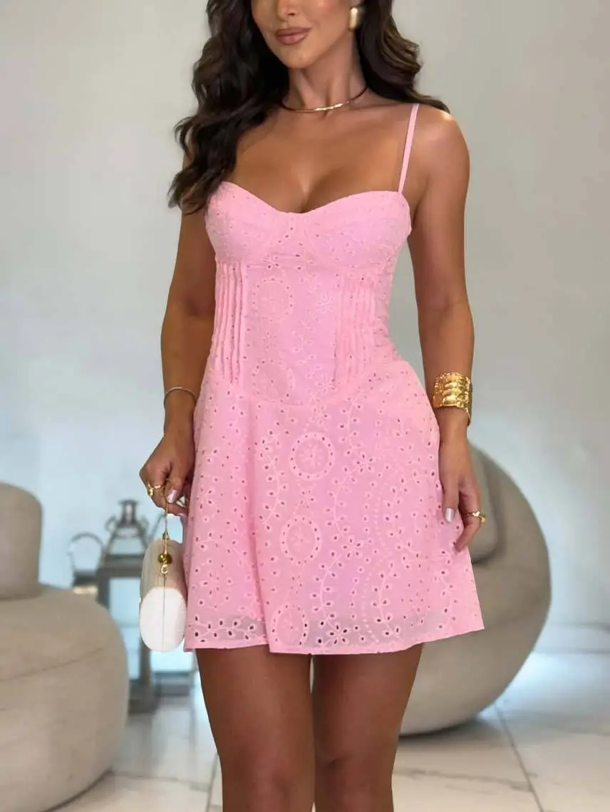 Lace Sling Sweet Mini Dress