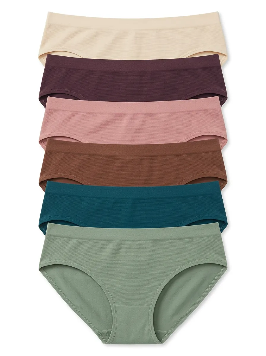 Women's Ribbed Seamless Hipster Briefs 6-Pack