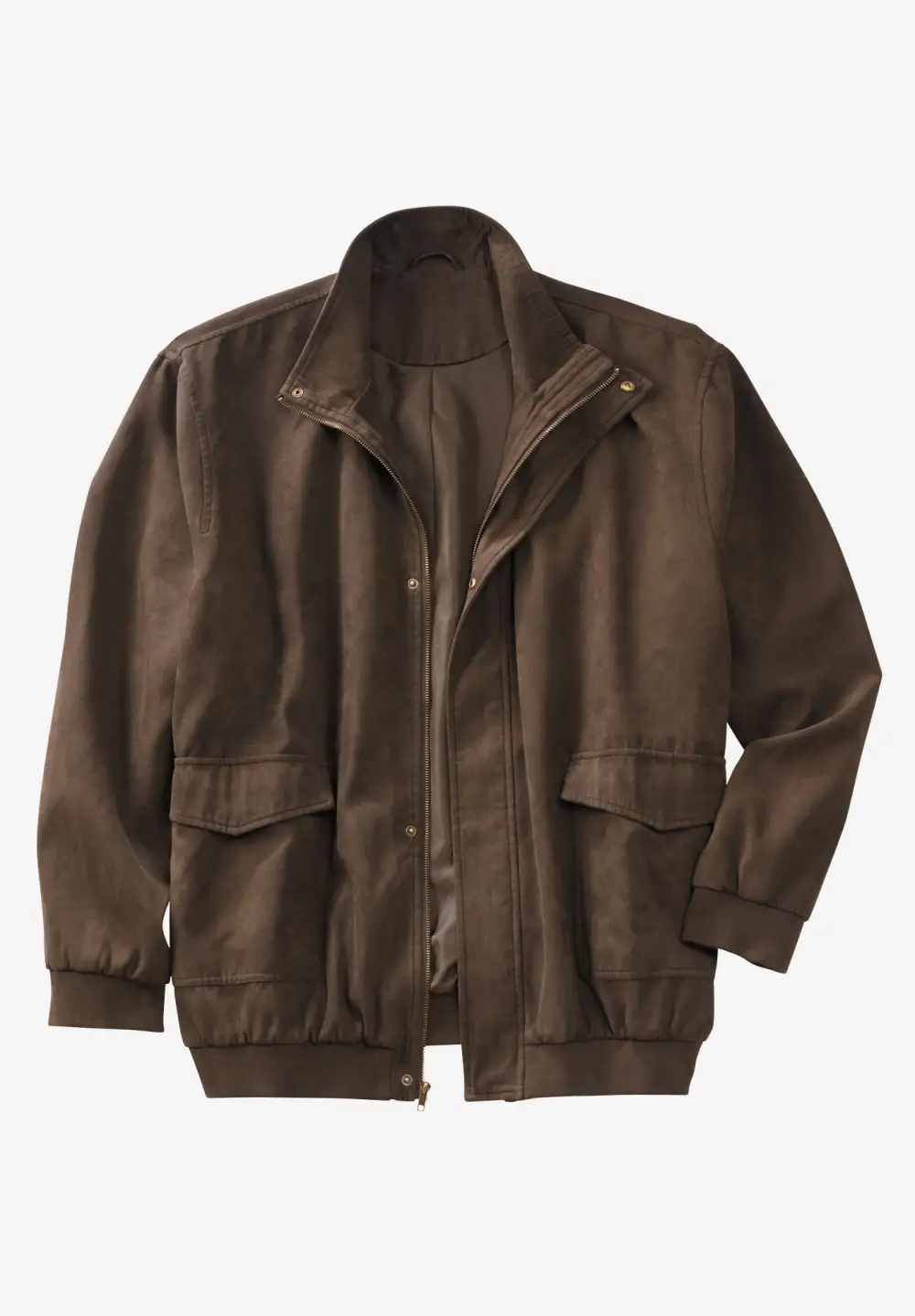 Microsuede Bomber Jacket